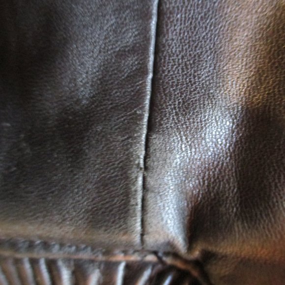 ALL SAINTS MEN'S SANDERSON BLACK LEATHER BOMBER JACKET SIZE XL - Picture 8 of 13